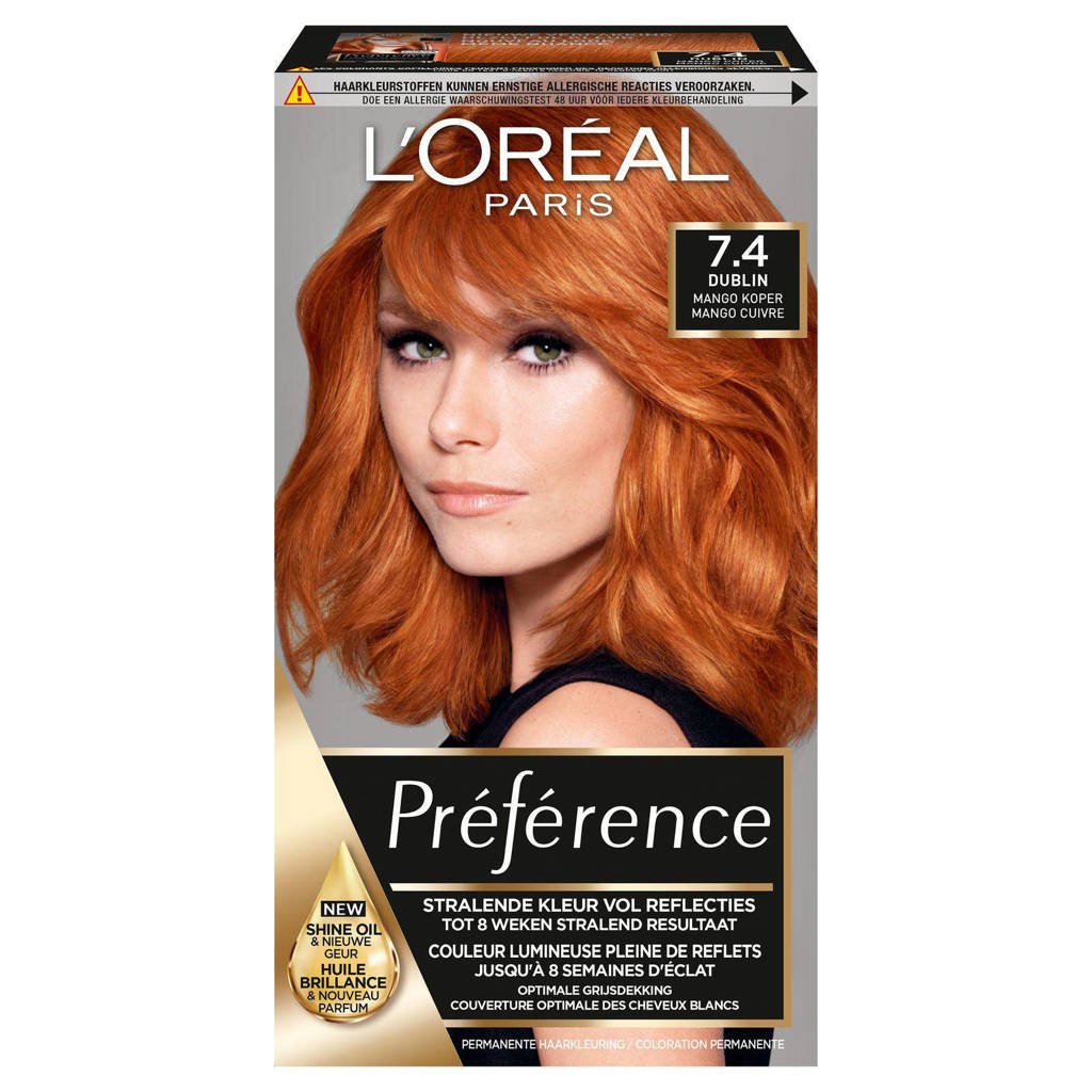L'Oréal Paris Préférence Préférence haarkleuring - 7.4 Dublin Mango Koper