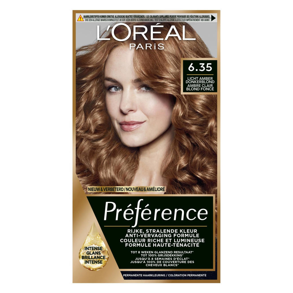 L'Oréal Paris Préférence 6.35 - Licht Amber Donkerblond