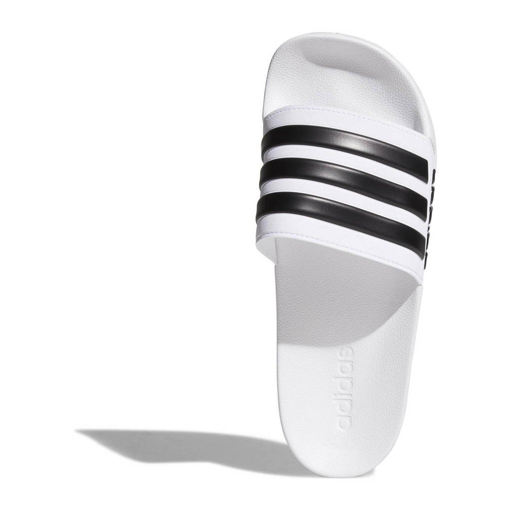 Voorloper profiel Kwade trouw adidas Performance Adilette Shower badslippers wit/zwart | wehkamp
