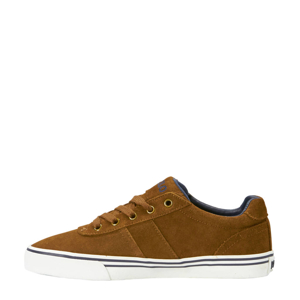 POLO Ralph Lauren Hanford suède sneakers cognac wehkamp