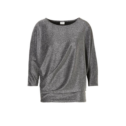 Jacqueline De Yong Top Met Glitters En Plooidetail jacqueline de yong kopen in de aanbieding