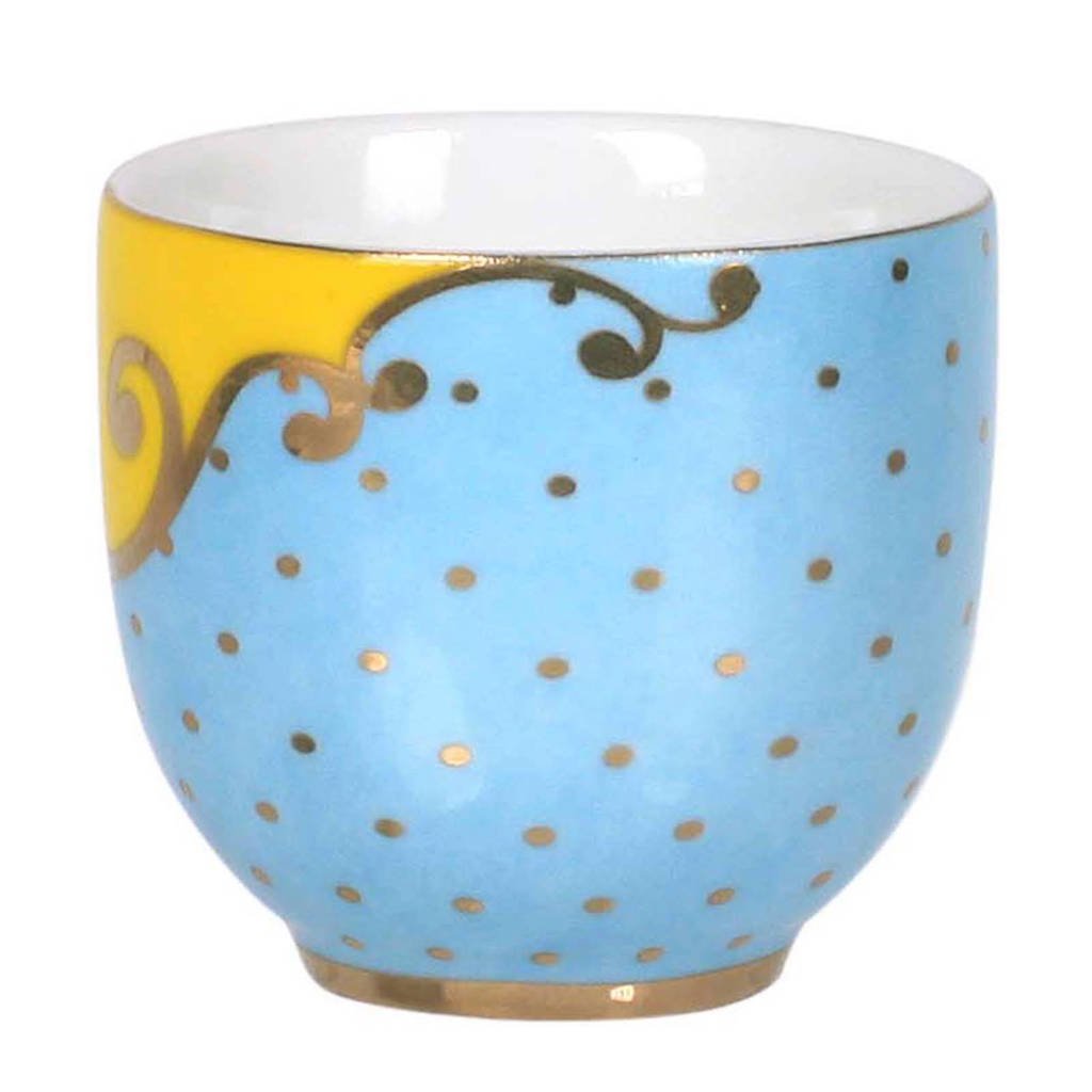 Pip Studio Royal eierdop (Ø4,8 cm), Blauw/geel/goud