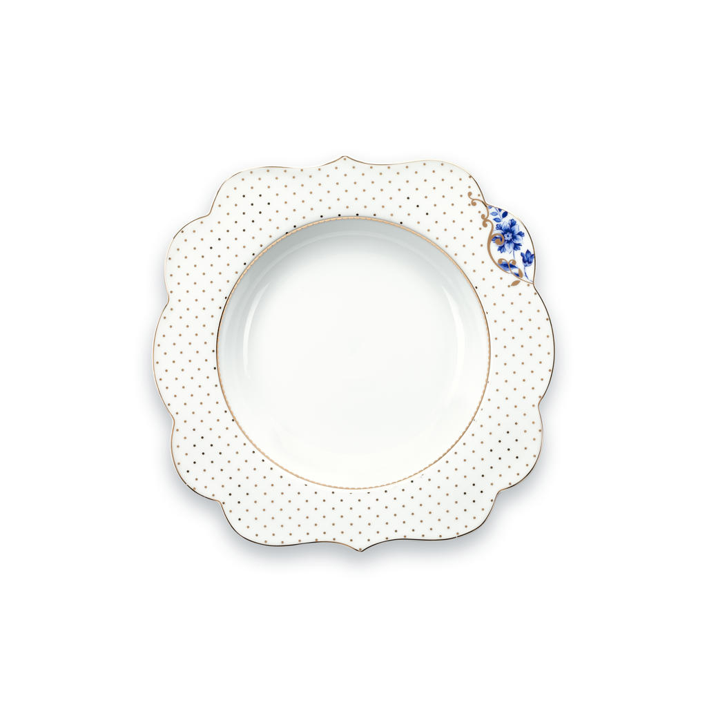 Pip Studio Royal White diep bord (Ø23,5 cm)
