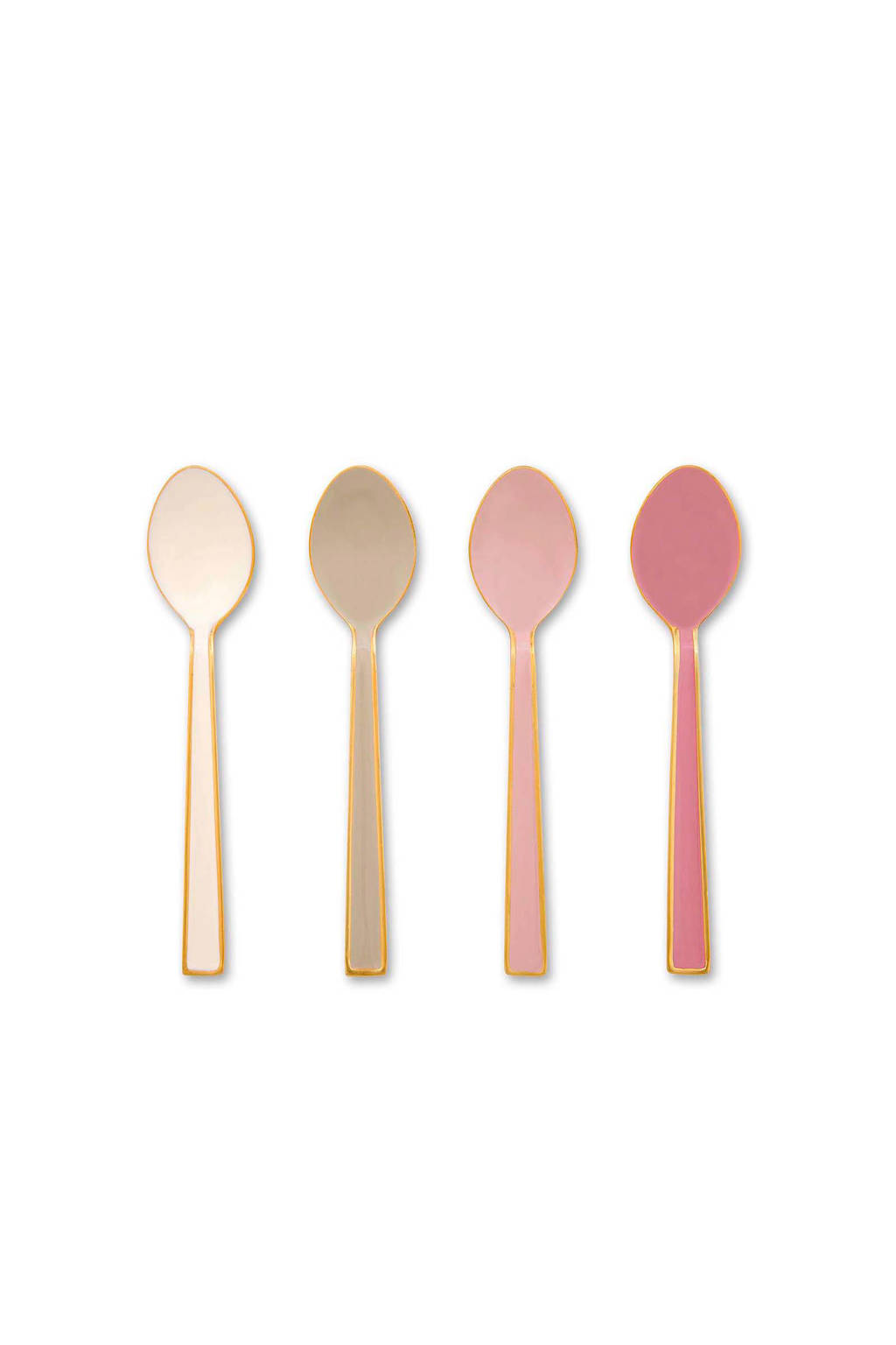 Pip Studio Spring to Life theelepel (4-delig), roze/goud