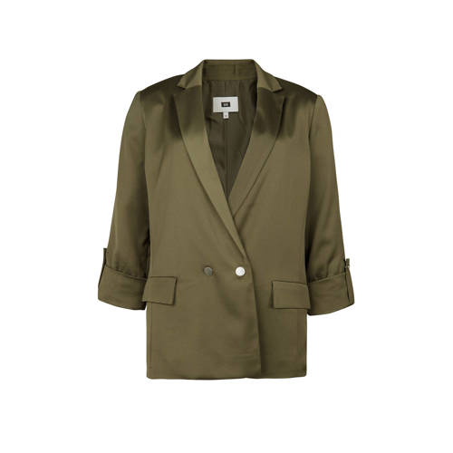 We Fashion Satijnen Slim Fit Blazer Donkergroen we fashion kopen in de aanbieding