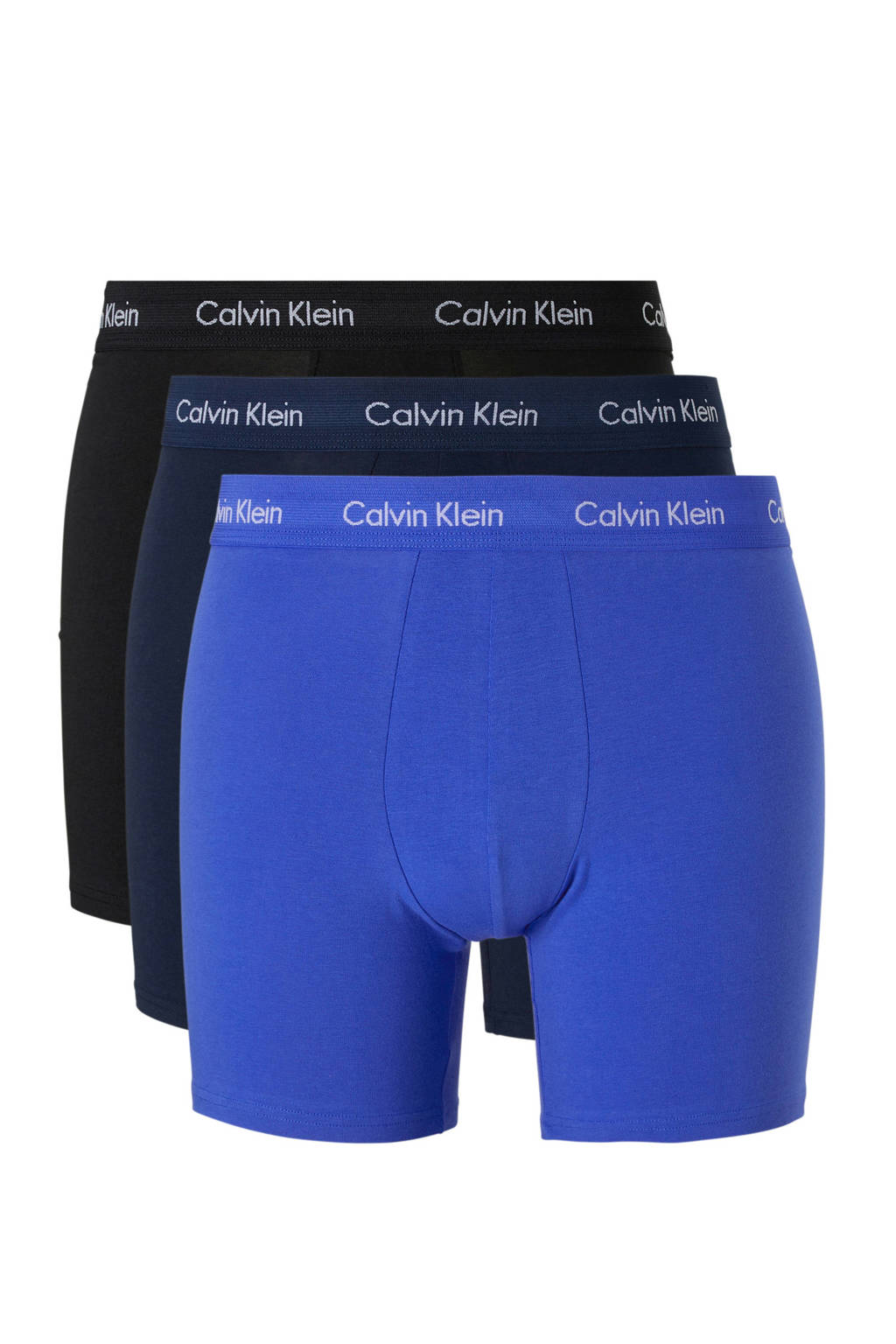 CALVIN KLEIN UNDERWEAR boxershort (set van 3), lichtblauw/ donkerblauw/ zwart