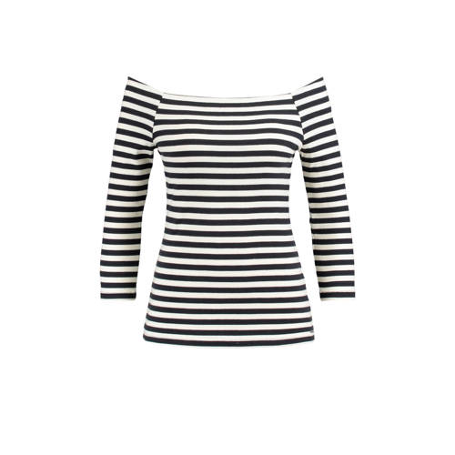 America Today Lux Gestreepte Off Shoulder Longsleeve america today kopen in de aanbieding