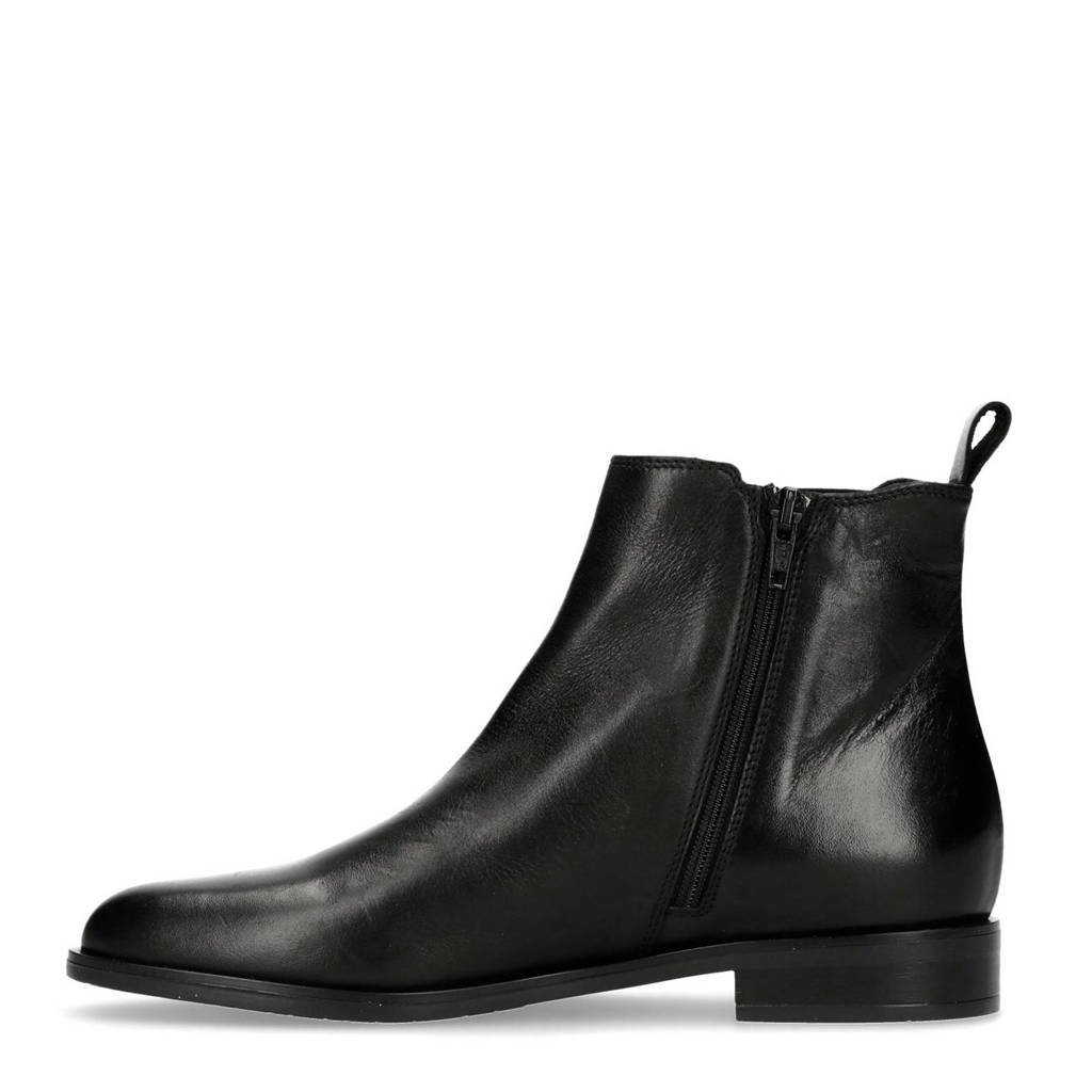 Manfield Manfield Chelsea Zwart Zwart Boots Chelsea Boots Leren Manfield Leren tq5T5wS