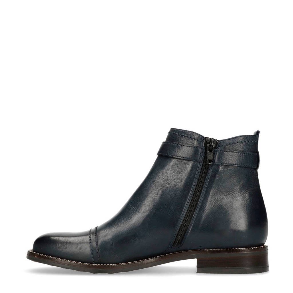 Boots Blauw Leren Met Gesp Chelsea Decoratieve Manfield xOBAqPwEB