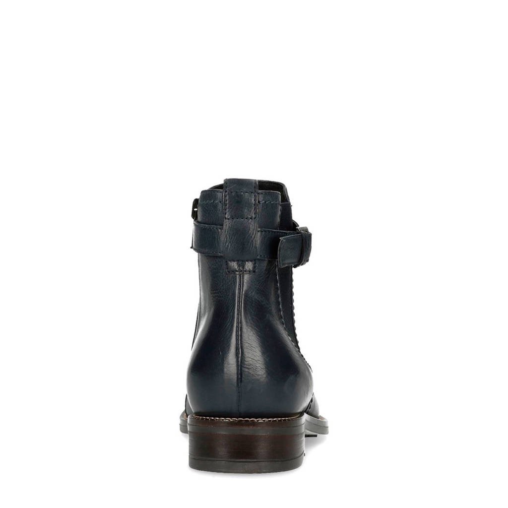 Boots Blauw Leren Met Gesp Chelsea Decoratieve Manfield xOBAqPwEB