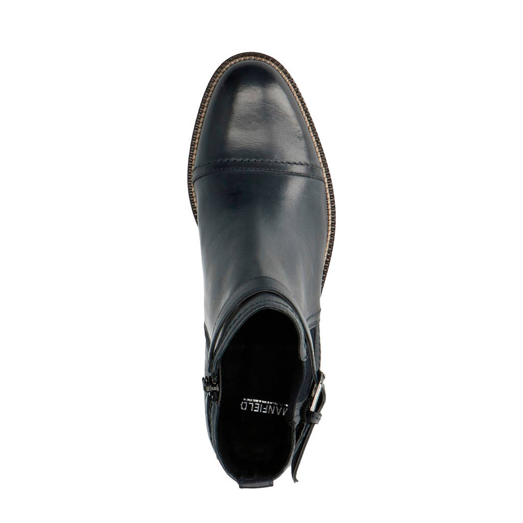 Boots Blauw Leren Met Gesp Chelsea Decoratieve Manfield xOBAqPwEB