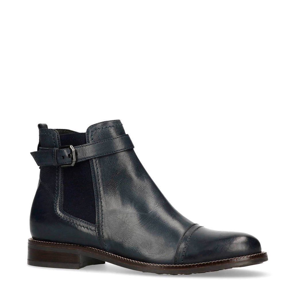 Boots Blauw Leren Met Gesp Chelsea Decoratieve Manfield xOBAqPwEB