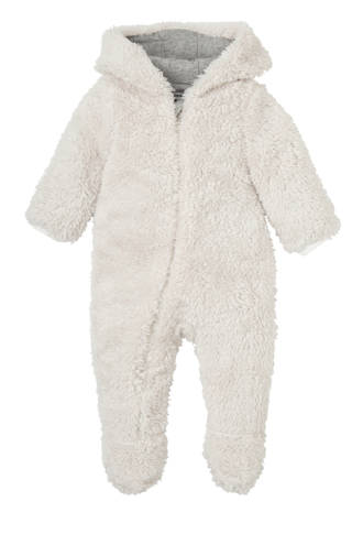 newborn fluffy onesie Theodore ecru