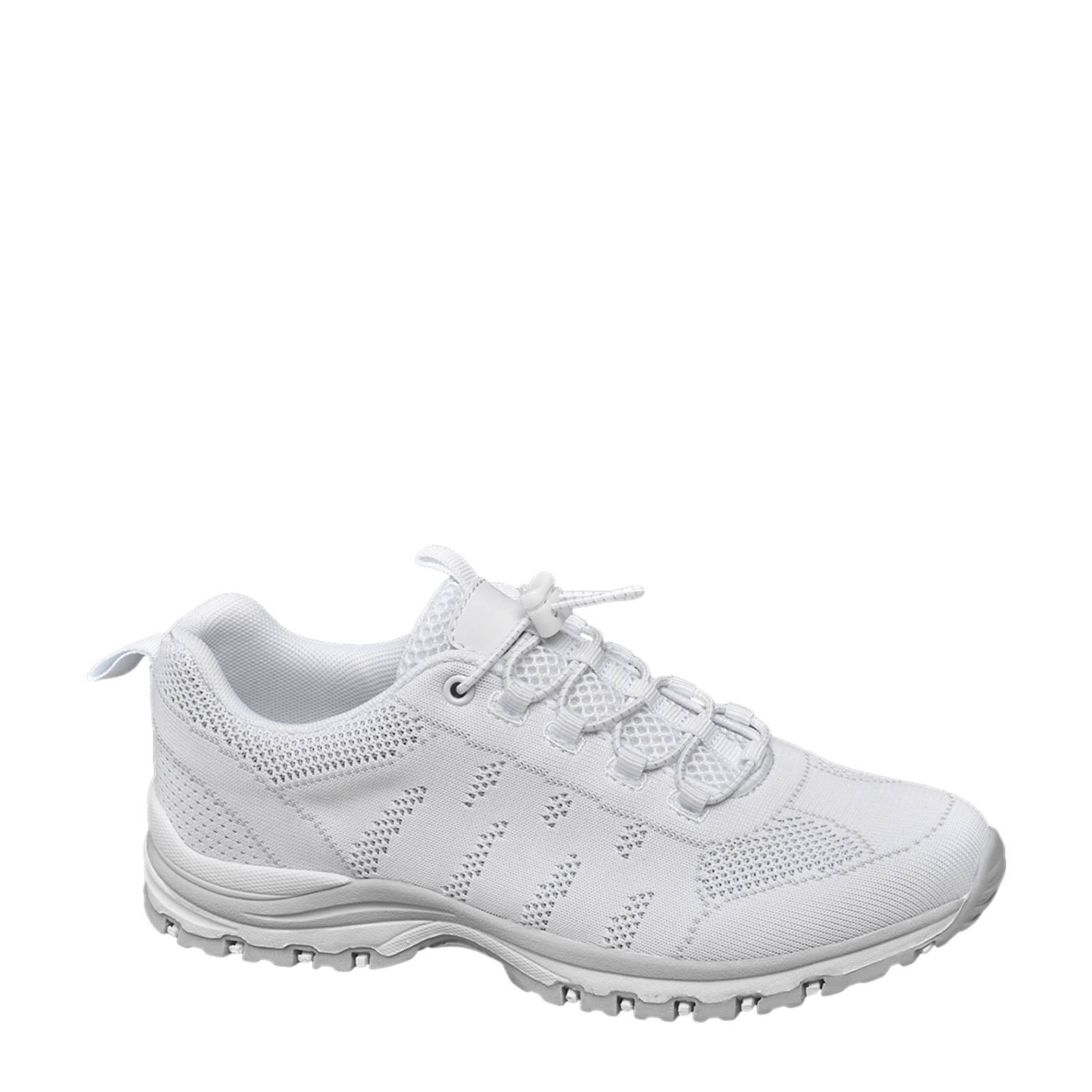 vanHaren Landrover sneakers met opengewerkte details wit | wehkamp