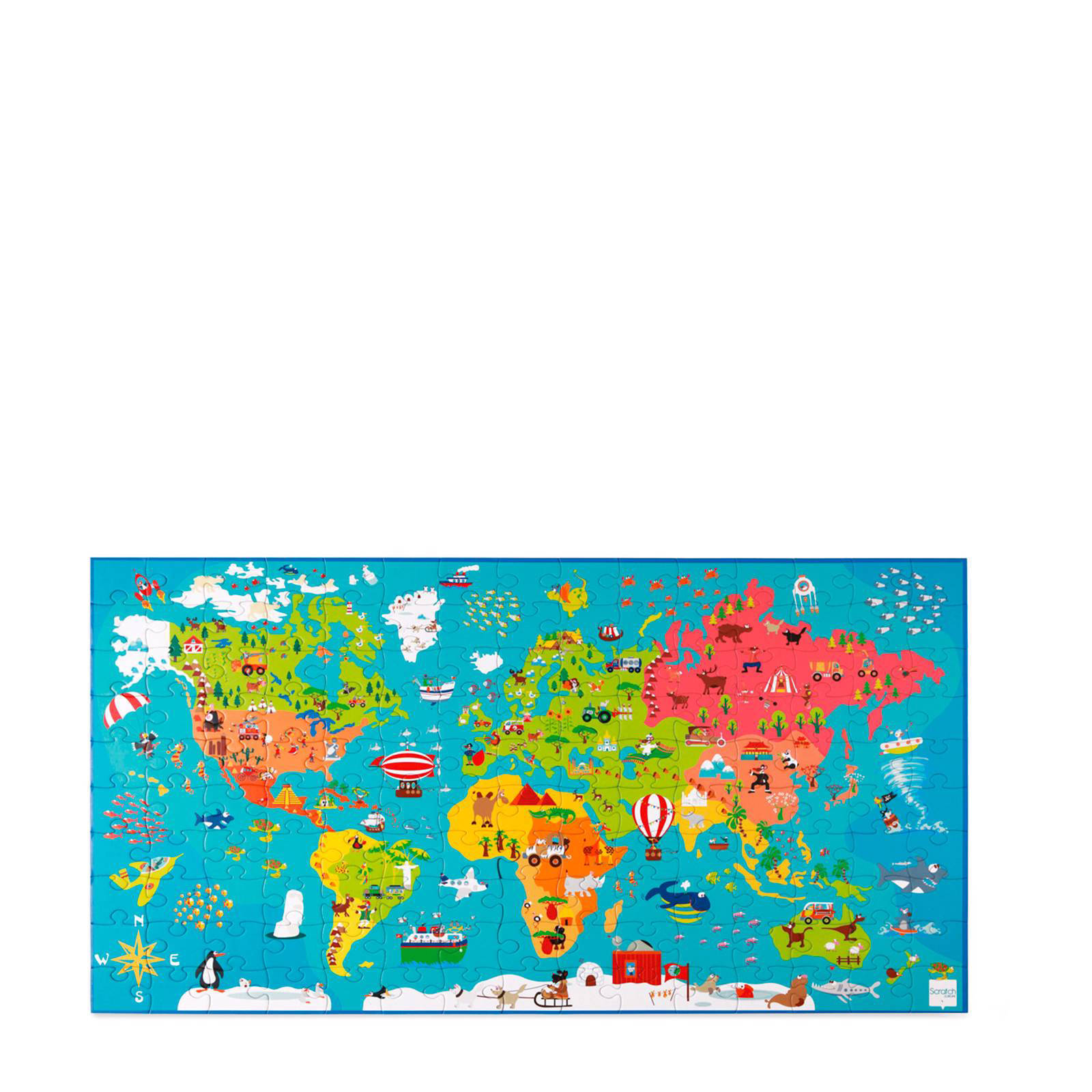 Scratch wereldkaart legpuzzel 150 stukjes online kopen