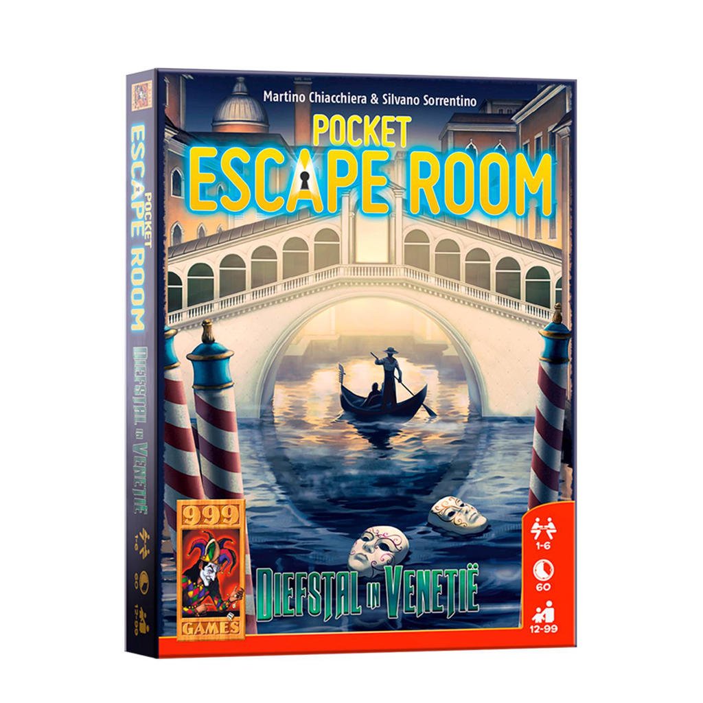 999 Games Pocket Escape Room: diefstal in Venetië kaartspel