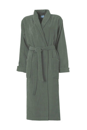 unisex badstof badjas Pure olijfgroen