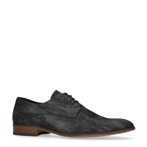 Manfield Leren Veterschoenen Met Camouflageprint Antraciet manfield kopen in de aanbieding Manfield Leren Veterschoenen Met Camouflageprint Antraciet manfield kopen in de aanbieding