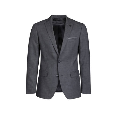 We Fashion Slim Fit Wollen Colbert Donkergrijs we fashion kopen in de aanbieding