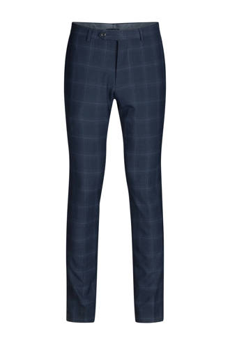 x Van Gils wollen slim fit pantalon blauw