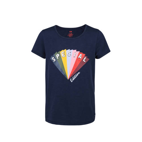 We Fashion T Shirt Met Opdruk Donkerblauw we fashion kopen in de aanbieding