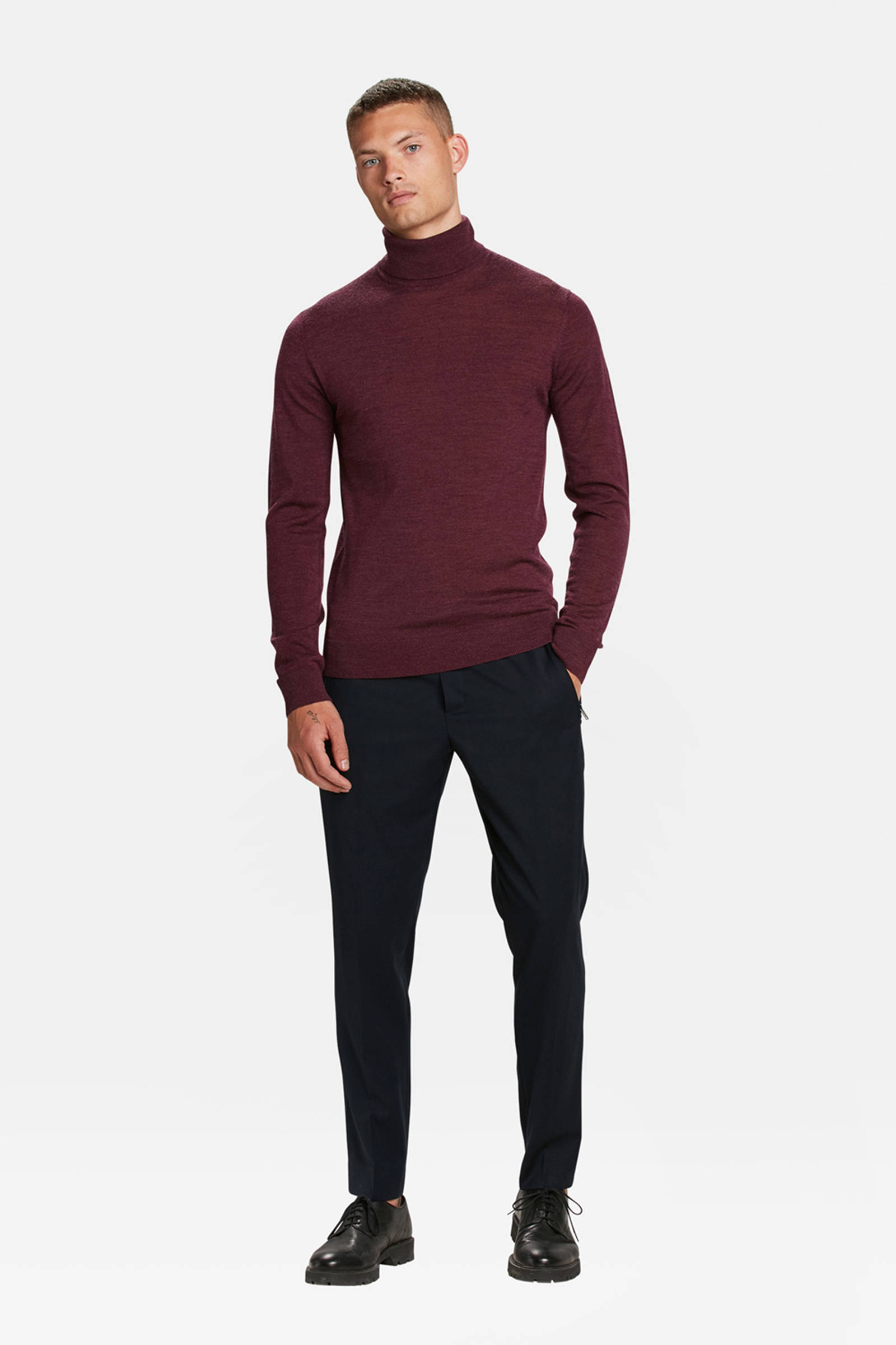 WE Fashion wollen slim fit coltrui donkerrood | wehkamp WE Fashion wollen slim fit coltrui zwart | wehkamp