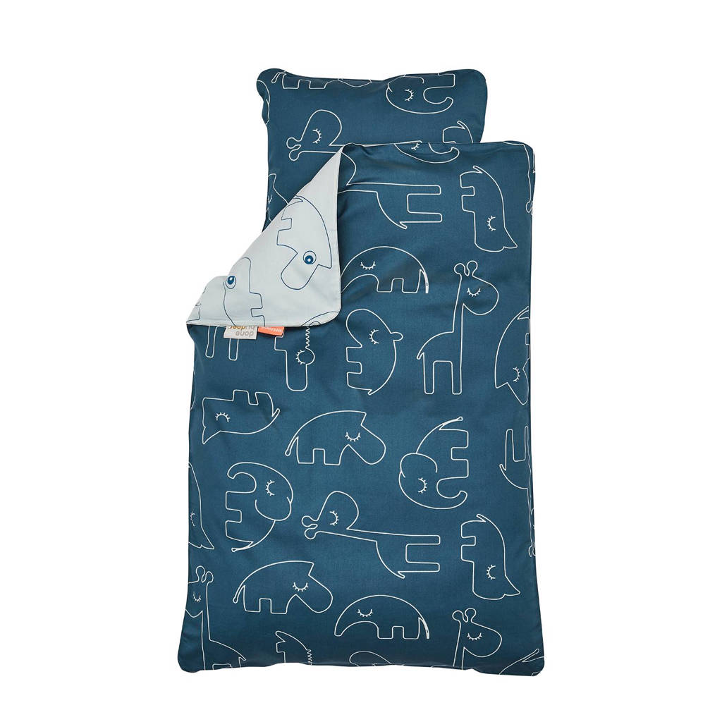Done by Deer Sleepy junior dekbedovertrek 100x135 cm blauw, Blauw