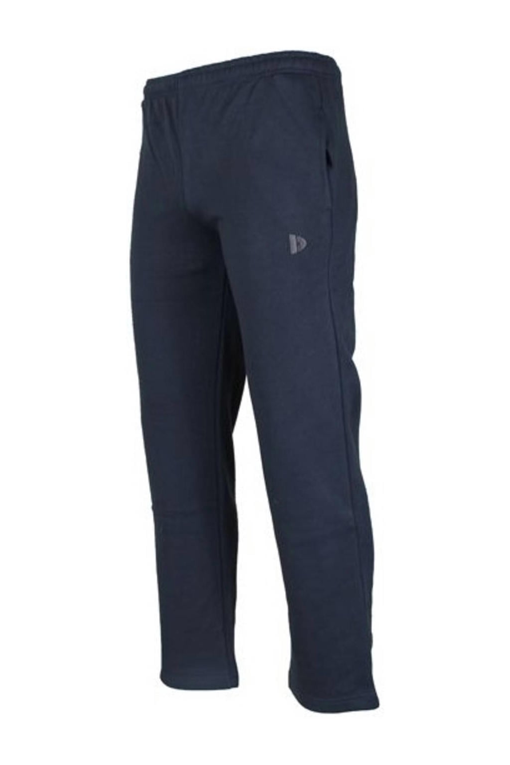 Marineblauw heren Donnay trainingsbroek Nigel van polyester met regular fit en elastische tailleband