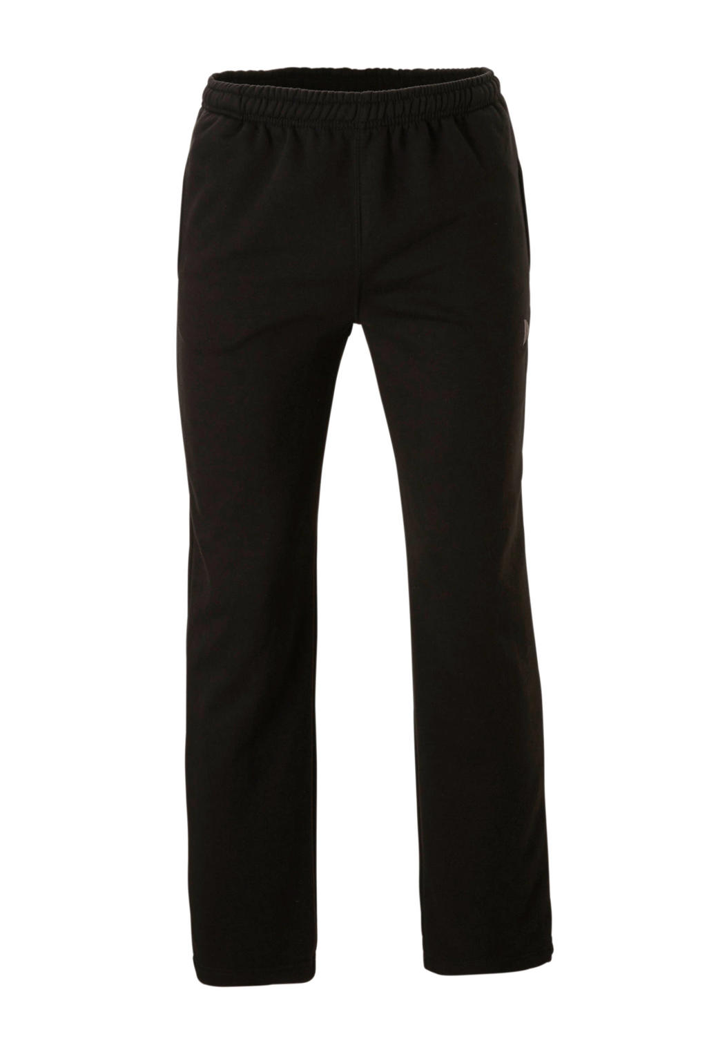 Zwarte heren Donnay trainingsbroek van polyester met regular fit, regular waist, elastische tailleband met koord en effen
