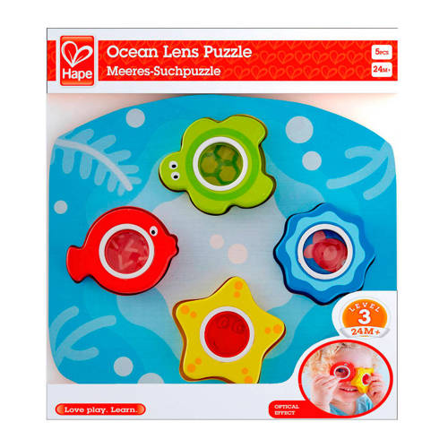 Hape Oceaandieren Houten Vormenpuzzel 4 Stukjes hape kopen in de aanbieding