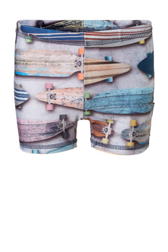 zwemboxer in all over print grijs