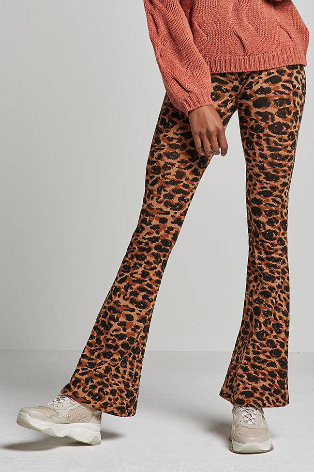 Colourful Rebel Leopard flared legging 