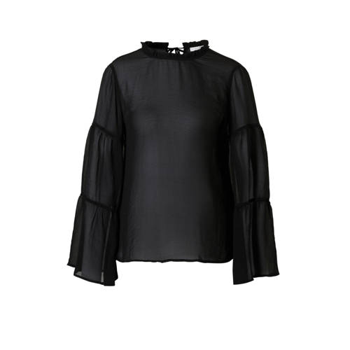 Vila Semi Transparante Blouse vila kopen in de aanbieding