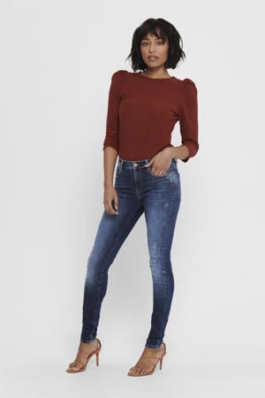 high waist skinny jeans ONLSHAPE dark blue denim