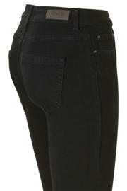 thumbnail: Zwarte dames ONLY skinny jeans black regular van stretchdenim met rits- en knoopsluiting en effen