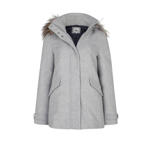 We Fashion Winterjas Met Wol Grijs we fashion kopen in de aanbieding