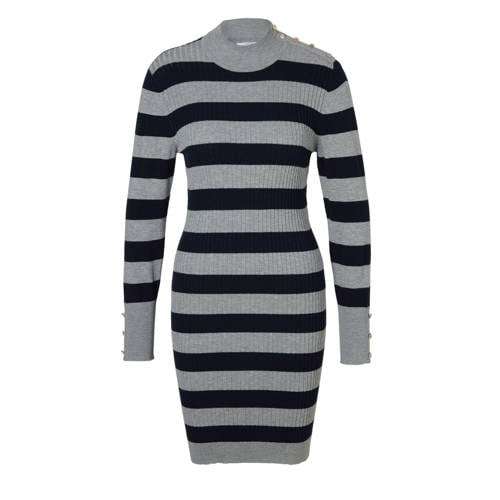 Only Gebreide Jurk Met Strepen En Sierknopen only kopen in de aanbieding Only Gebreide Jurk Met Strepen En Sierknopen only kopen in de aanbieding