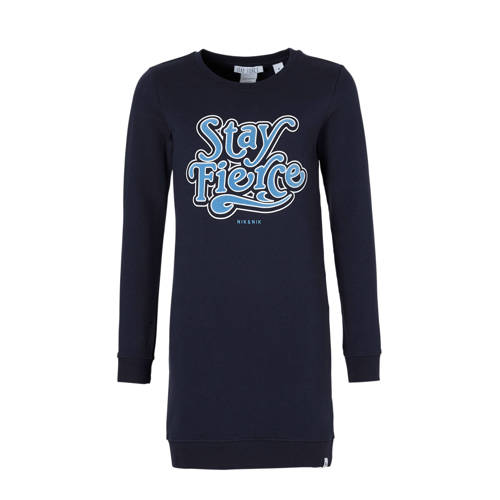 Nik En Niknik Sweatjurk Fierce Met Tekst Blauw nik en nik kopen in de aanbieding Nik En Niknik Sweatjurk Fierce Met Tekst Blauw nik en nik kopen in de aanbieding