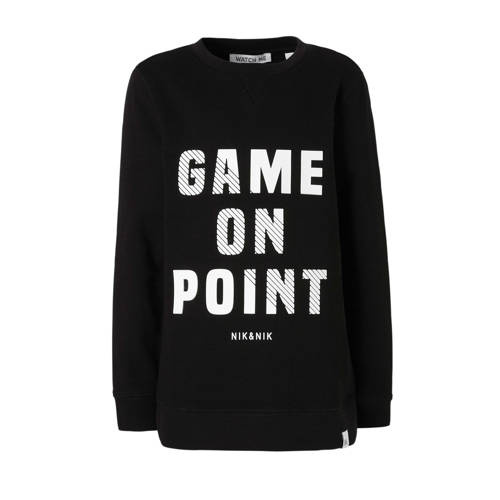 Nik En Niknik Sweater Game On Met Tekst Zwart nik en nik kopen in de aanbieding Nik En Niknik Sweater Game On Met Tekst Zwart nik en nik kopen in de aanbieding