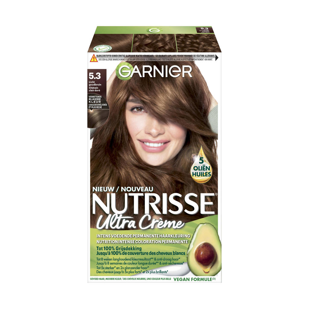 Garnier Nutrisse Ultra Crème haarkleuring - 5.3 Licht Goudbruin