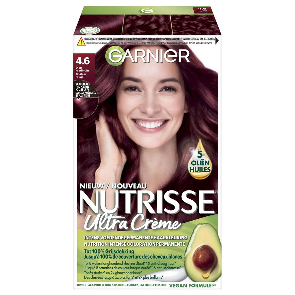 Garnier Nutrisse Ultra Crème haarkleuring - 4.6 Diep Rood Middenbruin