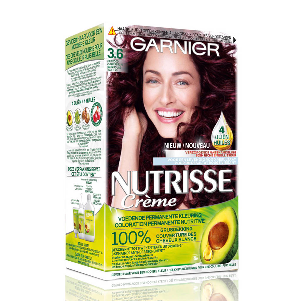 Garnier Nutrisse Crème haarkleuring - 3.6 Dieprood Donkerbruin
