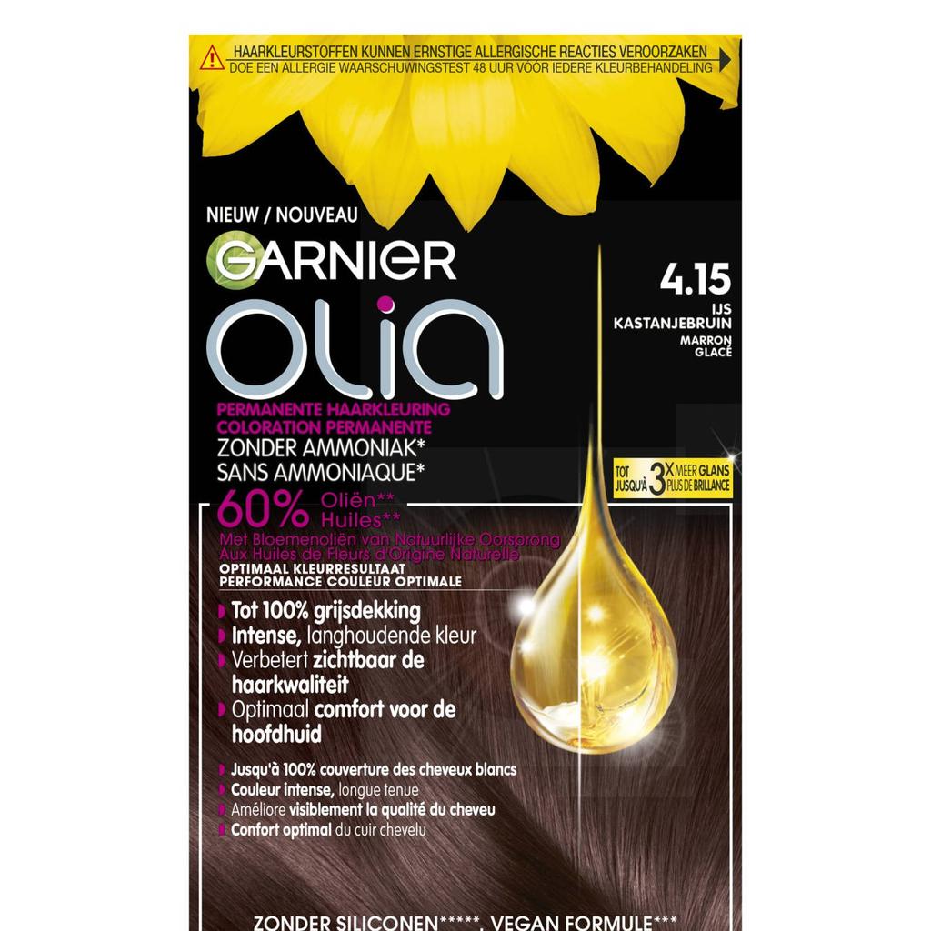 Garnier Olia haarkleuring - 4.15 Ijs-Kastanjebruin