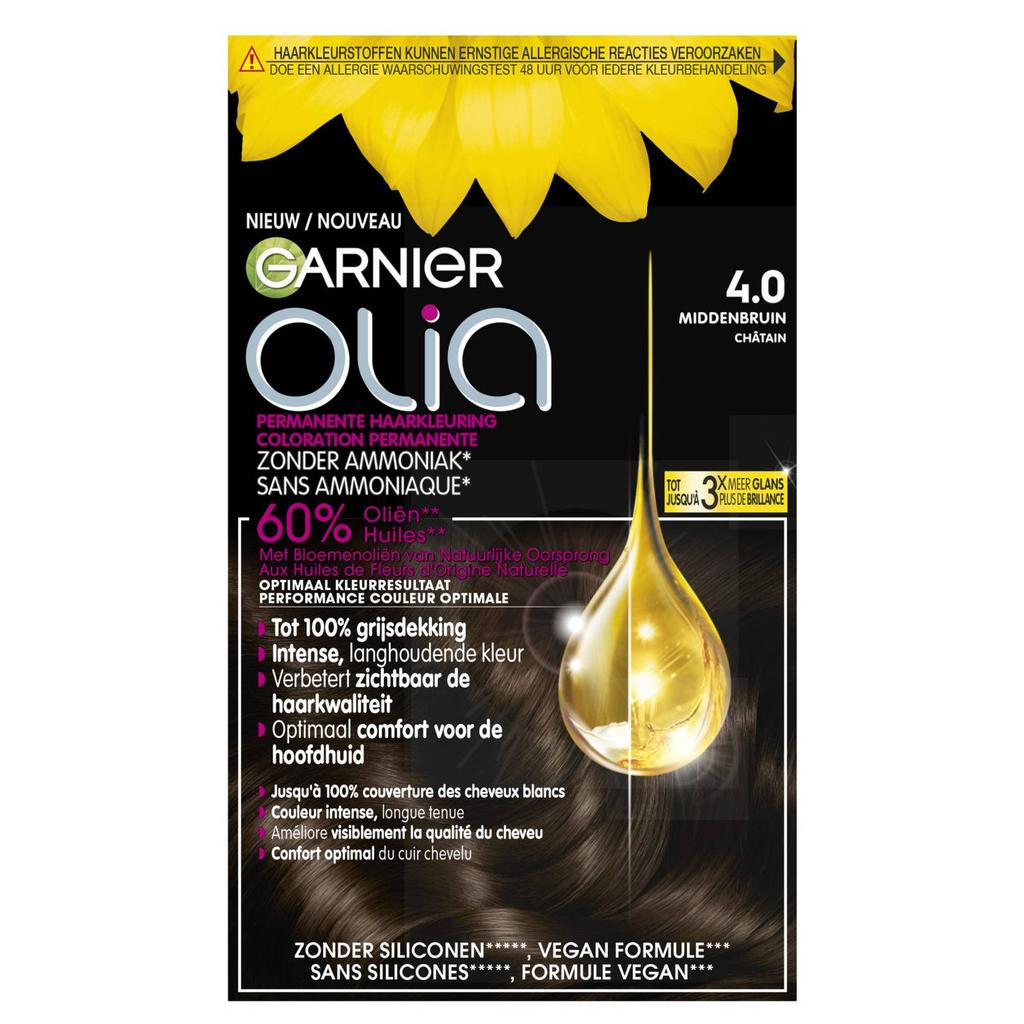 Garnier Olia haarkleuring - 4.0 Middenbruin