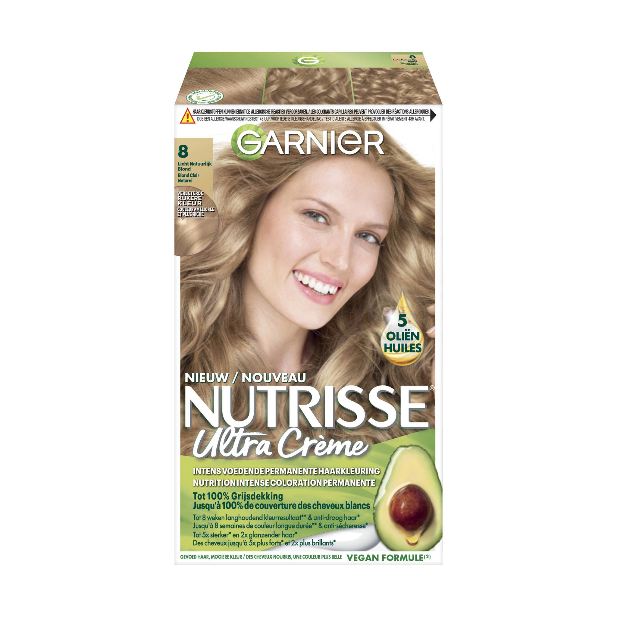 Gang Afstoten betalen Garnier Nutrisse Crème haarkleuring - 8 Lichtblond | wehkamp