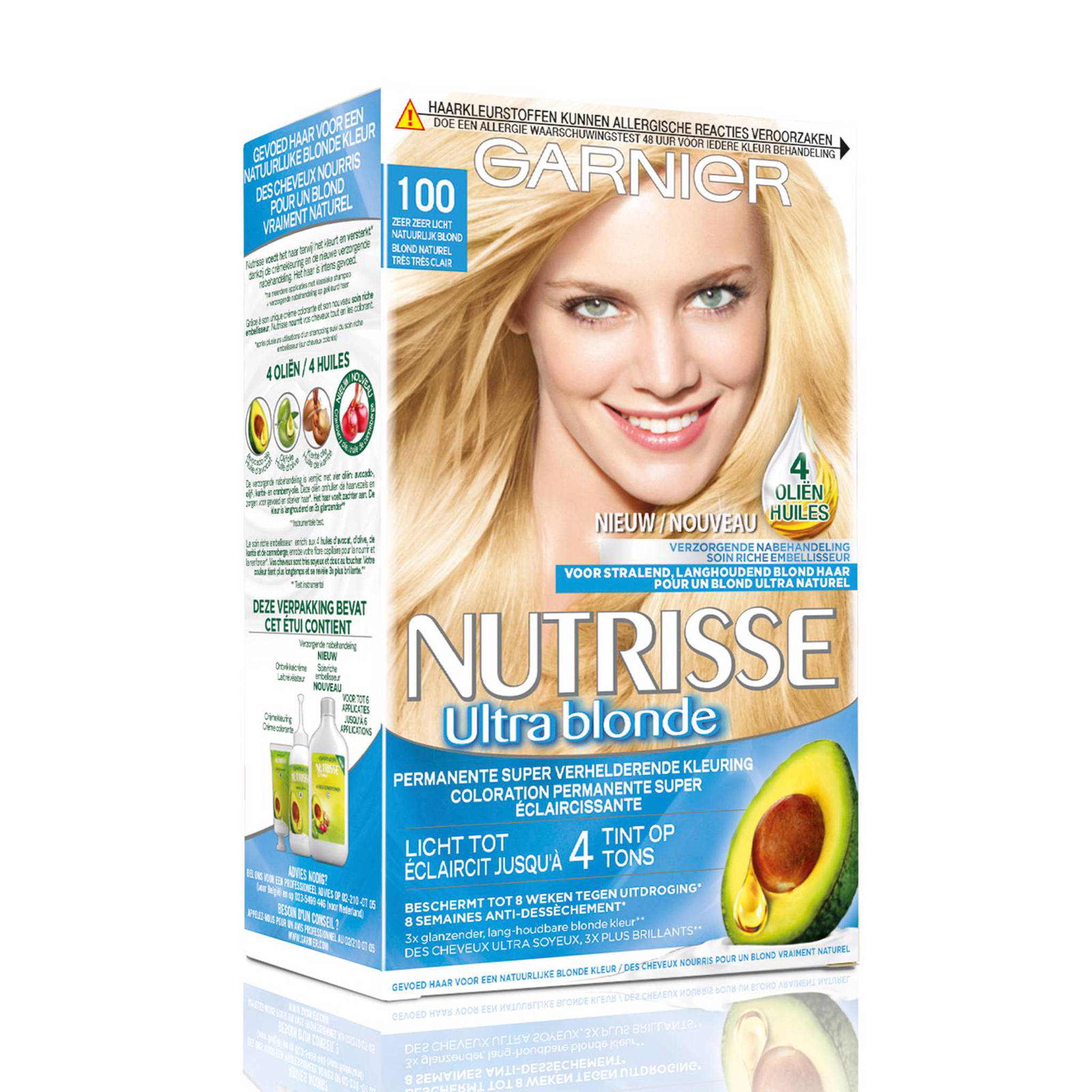 stap in mild Geladen Garnier Nutrisse Crème haarkleuring - 100 Zeer Licht Natuurlijk Blond |  wehkamp