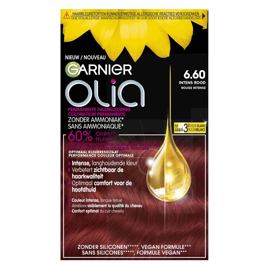 Garnier Olia haarkleuring - 6.60 Intens Rood