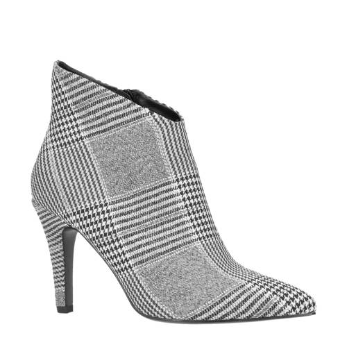 Manfield Geruite Enkellaarzen Grijs manfield kopen in de aanbieding Manfield Geruite Enkellaarzen Grijs manfield kopen in de aanbieding