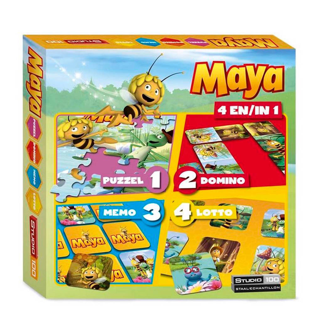 Studio 100 Maya de Bij 4 in 1 spellendoos kinderspel