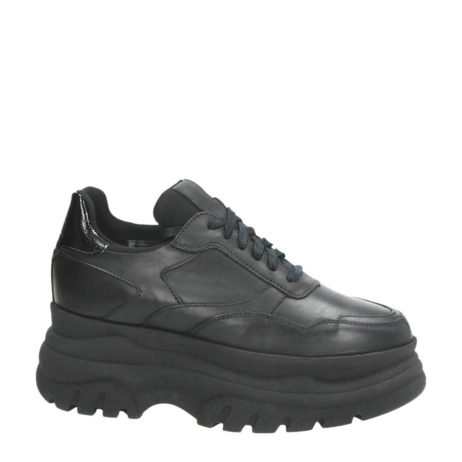 PS Poelman leren Chunky dad sneakers zwart | wehkamp